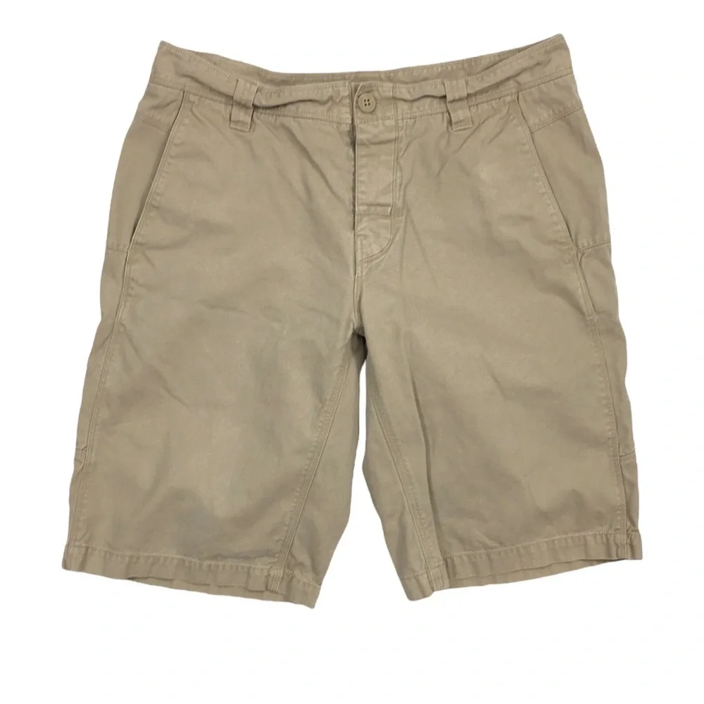 The North Face Tan Chino‎ Shorts Mens Medium Flat Front 100% Cotton